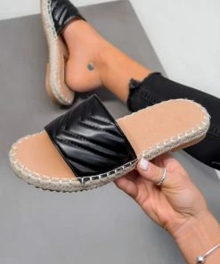 NDS BENITA Espadrille Sandals - Black