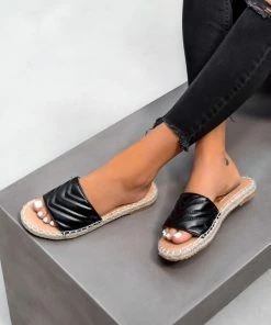 NDS BENITA Espadrille Sandals - Black