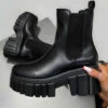 ELG BROOKE Chunky Platform Ankle Boots - Black SHOES