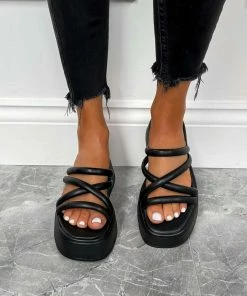 ELG CALIX Chunky Sandals - Black PU