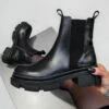LIV CAMILA Chunky Ankle Boots - Black PU SHOES