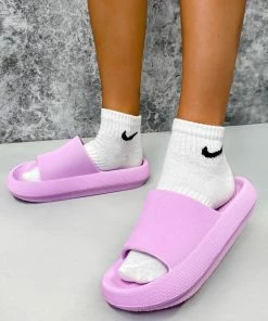 CIT CLARA Flat Slider Sandals - Lilac SHOES