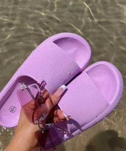 CIT CLARA Flat Slider Sandals - Lilac SHOES