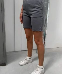 AJ Voyage Bottoms Cut Off Jersey Shorts - Dark Grey CLOTHING