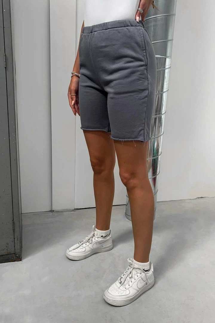 AJ Voyage Bottoms Cut Off Jersey Shorts - Dark Grey CLOTHING 3 AJ Voyage Bottoms Cut Off Jersey Shorts - Dark Grey CLOTHING