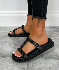 NDS EDEN Studded Slider - Black