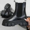 LIV ELEVATE Chunky Platform Boots - Black Croc