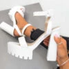 CIT JADA Chunky Platform Heels - White SHOES
