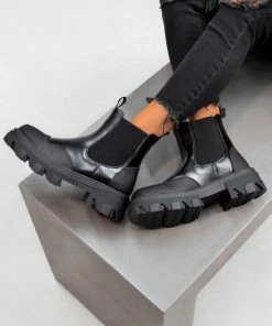 DMF JOELLE Chelsea Ankle Boots - Black SHOES