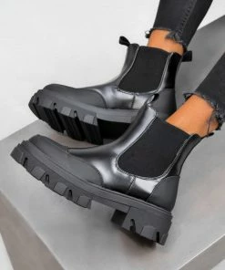 DMF JOELLE Chelsea Ankle Boots - Black SHOES