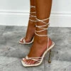 NDS KACEY Lace Up Heels - Nude SHOES