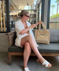 AJ Voyage Footwear KAIT Loop Cut Out Slider Sandals - White SHOES