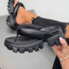 CIT KARMEN Chunky Toe Post Sandals - Black SHOES