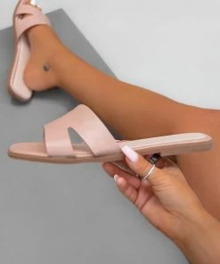 NDS LARA Cut Out Slider Sandals - Blush Pink