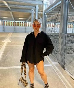 NDS SHOES LOCKDOWN Super Chunky Caged Platform Sandals - Black PU