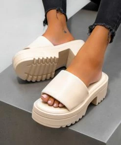 CIT LORELLA Chunky Platform Sandals - Beige