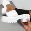 CIT LORELLA Chunky Platform Sandals - White 1 CIT LORELLA Chunky Platform Sandals - White