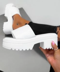 CIT LORELLA Chunky Platform Sandals - White