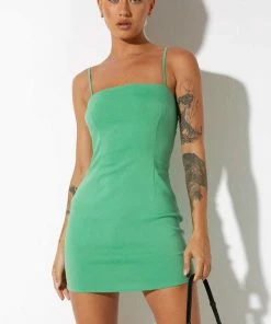 Motel Rocks Lovana Mini Dress - Green CLOTHING