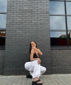 CIT SHOES MOLLIE Super Chunky Toe Post Sandals - Black