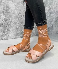 NDS SHOES MOLLI Wrap Around Sandals - Pink Croc