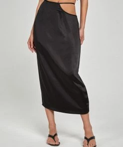 Motel Rocks Motel Gardy Midi Skirt - Black