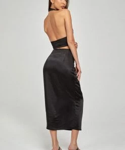 Motel Rocks Motel Gardy Midi Skirt - Black