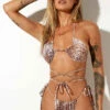 Motel Rocks Leyna Bikini Bottom - Sand Leopard Print