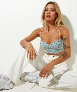 CLOTHING Motel Rocks Nef Crop Top - Green