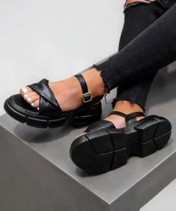 DMF NADINE Chunky Twist Sandals - Black