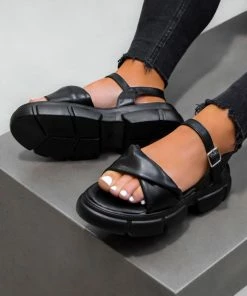 DMF NADINE Chunky Twist Sandals - Black