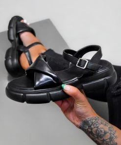 DMF NADINE Chunky Twist Sandals - Black