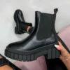 CIT OVER IT Chunky Platform Ankle Boots - Black