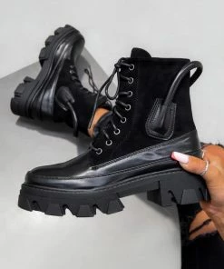 NDS SHOES PERIL Chunky Ankle Boots - Black