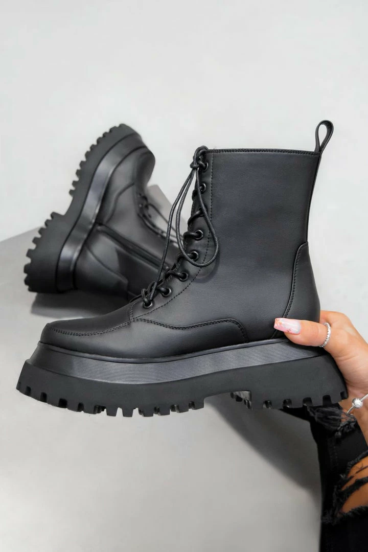 AJV RAPTOR Panelled Ankle Boots - Black 6 AJV RAPTOR Panelled Ankle Boots - Black