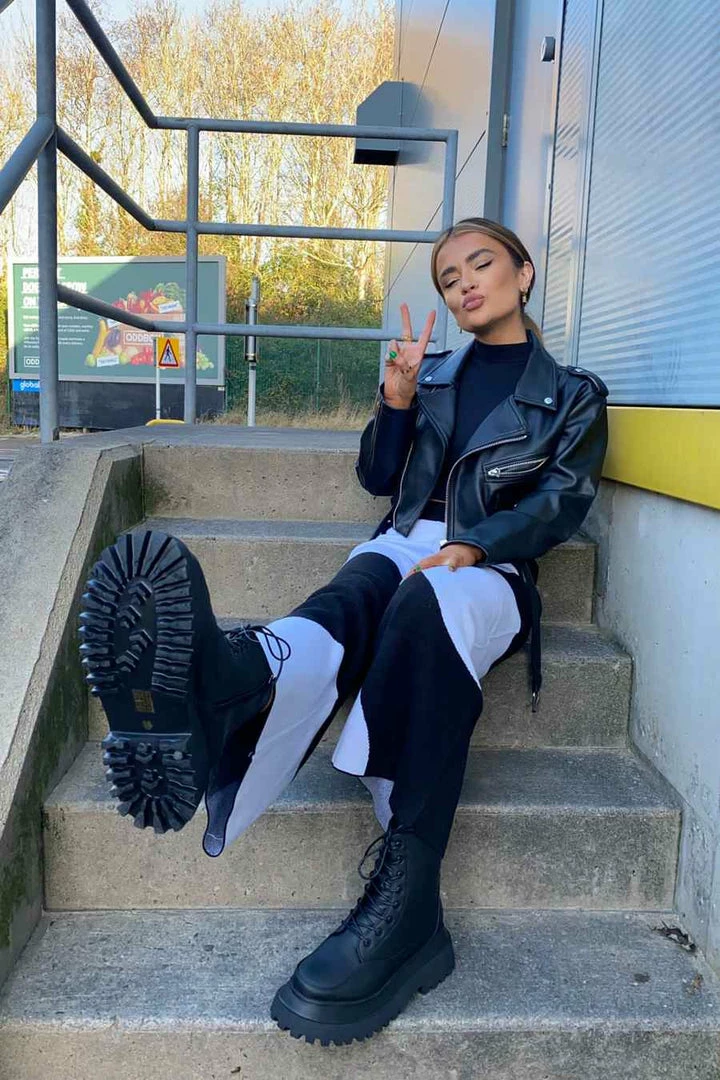 AJV RAPTOR Panelled Ankle Boots - Black 5 AJV RAPTOR Panelled Ankle Boots - Black