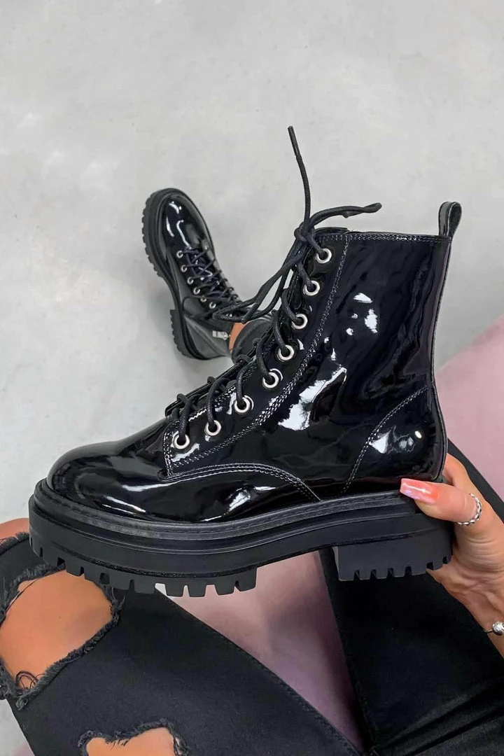 NDS REAKTOR Chunky Platform Ankle Boots - Black Patent SHOES 3 NDS REAKTOR Chunky Platform Ankle Boots - Black Patent SHOES