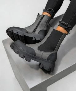 DMF REMAIN Chunky Ankle Boots - Khaki