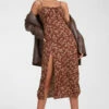 Motel Rocks Cypress Midi Dress - Floral Brown