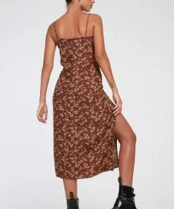 Motel Rocks Cypress Midi Dress - Floral Brown