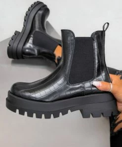 CIT RETAKE Chelsea Ankle Boots - Black Croc