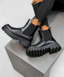 CIT RETAKE Chelsea Ankle Boots - Black Croc