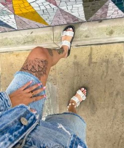 NDS REVOLT Chunky Eyelet Sandals - White SHOES