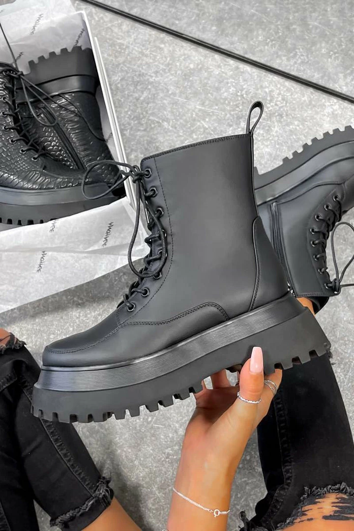 AJV RAPTOR Panelled Ankle Boots - Black 3 AJV RAPTOR Panelled Ankle Boots - Black