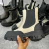 DMF REMAIN Chunky Ankle Boots - Beige SHOES
