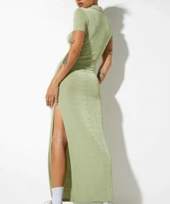 Motel Rocks Savita Crepe Dress - Green CLOTHING