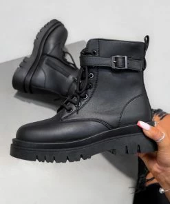 NDS SHOES SIAN Chunky Ankle Boots - Black