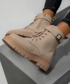 NDS SHOES SIAN Chunky Ankle Boots - Mocha