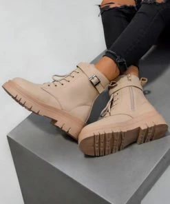 NDS SHOES SIAN Chunky Ankle Boots - Mocha
