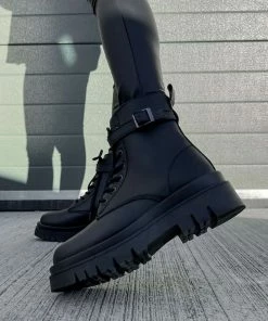 NDS SHOES SIAN Chunky Ankle Boots - Black